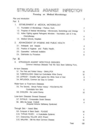 STRUGGLES AGAINST INFECTION – sheet 1