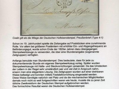 GERMAN CANCELLATIOINS IN THE SHAPE OF HORSESHOE