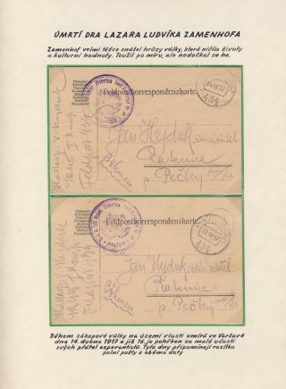HISTORIE A SOUČASNOST ESPERANTA – list 14