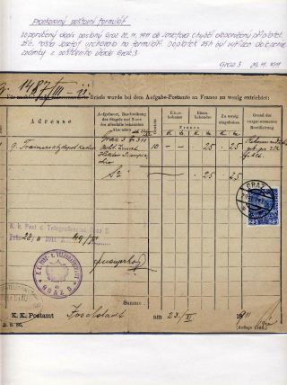 RAKOUSKO 1908 - FORMULÁŘE, FRANKATURY A RAZÍTKA – list 3