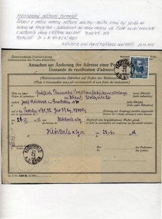 RAKOUSKO 1908 - FORMULÁŘE, FRANKATURY A RAZÍTKA – list 5