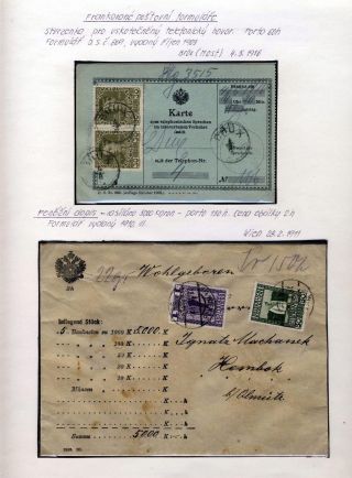RAKOUSKO 1908 - FORMULÁŘE, FRANKATURY A RAZÍTKA – list 9