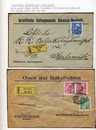 RAKOUSKO 1908 - FORMULÁŘE, FRANKATURY A RAZÍTKA – list 13