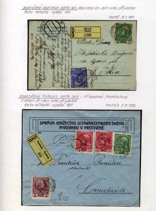 RAKOUSKO 1908 - FORMULÁŘE, FRANKATURY A RAZÍTKA – list 18