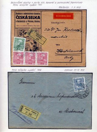 RAKOUSKO 1908 - FORMULÁŘE, FRANKATURY A RAZÍTKA – list 27