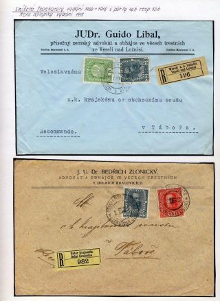 AUSTRIA 1908 - FORMS, FRANKING AND CANCELLATIONS – sheet 36