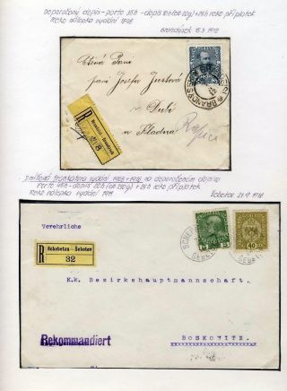 AUSTRIA 1908 - FORMS, FRANKING AND CANCELLATIONS – sheet 37