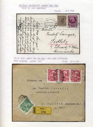AUSTRIA 1908 - FORMS, FRANKING AND CANCELLATIONS – sheet 39