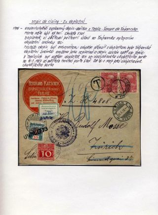 AUSTRIA 1908 - FORMS, FRANKING AND CANCELLATIONS – sheet 41