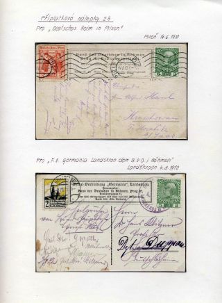 AUSTRIA 1908 - FORMS, FRANKING AND CANCELLATIONS – sheet 45