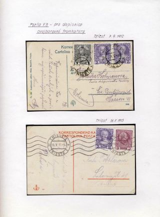 AUSTRIA 1908 - FORMS, FRANKING AND CANCELLATIONS – sheet 51