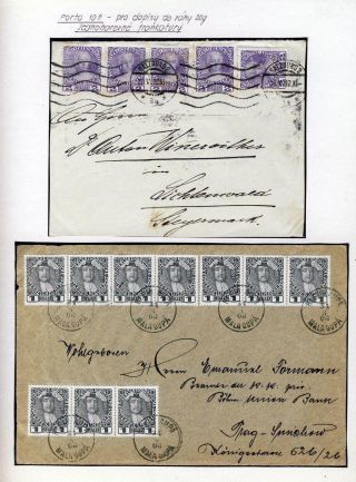 AUSTRIA 1908 - FORMS, FRANKING AND CANCELLATIONS – sheet 54