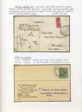 AUSTRIA 1908 - FORMS, FRANKING AND CANCELLATIONS – sheet 63