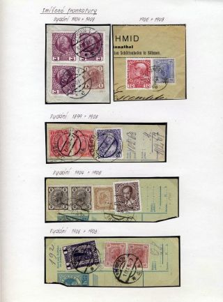 AUSTRIA 1908 - FORMS, FRANKING AND CANCELLATIONS – sheet 64