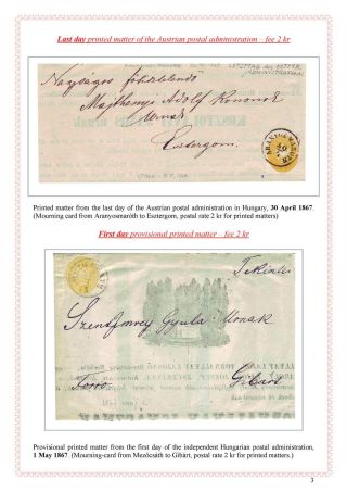 POŠTOVNÍ HISTORIE MAĎARSKA 1867-1871 – list 3