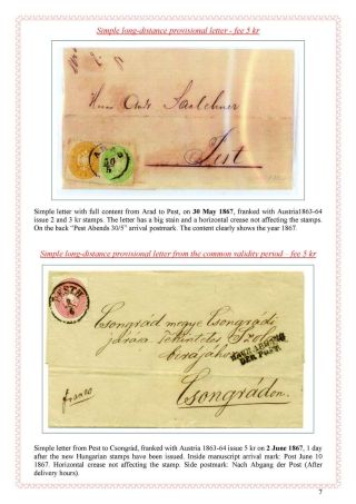 POŠTOVNÍ HISTORIE MAĎARSKA 1867-1871 – list 7