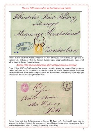 POŠTOVNÍ HISTORIE MAĎARSKA 1867-1871 – list 9