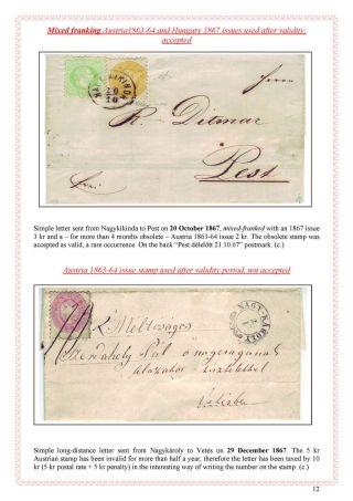 POŠTOVNÍ HISTORIE MAĎARSKA 1867-1871 – list 12