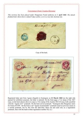 POŠTOVNÍ HISTORIE MAĎARSKA 1867-1871 – list 13