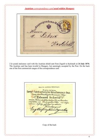POŠTOVNÍ HISTORIE MAĎARSKA 1867-1871 – list 20