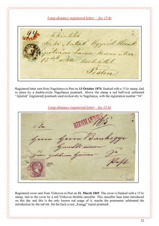 POŠTOVNÍ HISTORIE MAĎARSKA 1867-1871 – list 44