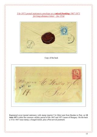 POŠTOVNÍ HISTORIE MAĎARSKA 1867-1871 – list 45