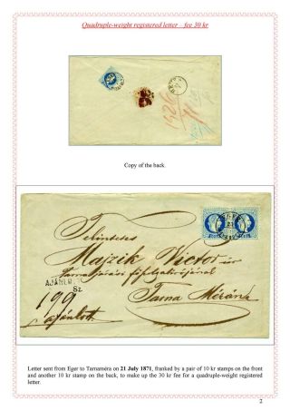 POŠTOVNÍ HISTORIE MAĎARSKA 1867-1871 – list 66