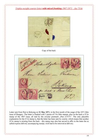 POŠTOVNÍ HISTORIE MAĎARSKA 1867-1871 – list 78