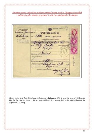 POŠTOVNÍ HISTORIE MAĎARSKA 1867-1871 – list 123