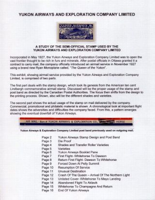 YUKON AIRWAYS AND EXPLORATION COMPANY LIMITED – Blatt 1