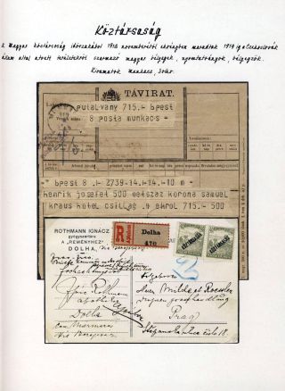POSTAL HISTORY OF CARPATHO-UKRAINE – sheet 33
