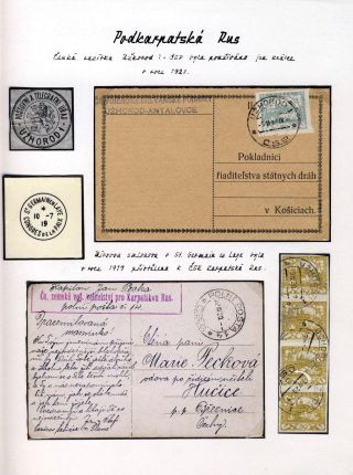 POSTAL HISTORY OF CARPATHO-UKRAINE – sheet 36