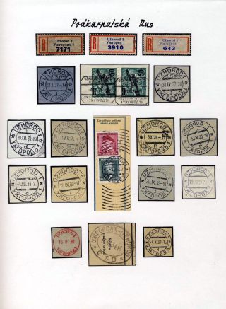 POSTAL HISTORY OF CARPATHO-UKRAINE – sheet 46