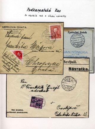POSTAL HISTORY OF CARPATHO-UKRAINE – sheet 57