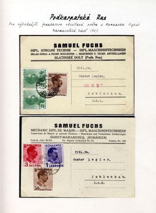 POSTAL HISTORY OF CARPATHO-UKRAINE – sheet 61
