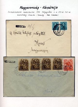 POSTAL HISTORY OF CARPATHO-UKRAINE – sheet 82