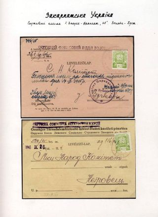 POSTAL HISTORY OF CARPATHO-UKRAINE – sheet 101