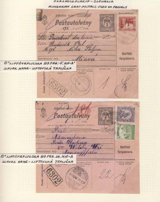 POSTAL HISTORY OF SLOVAKIA 1918-1920 – sheet 4