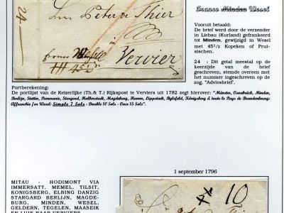 PŘEDZNÁMKOVÉ DOPISY DO, Z A V BELGII