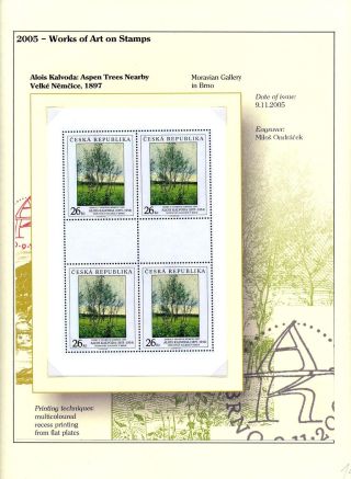 BRIEFMARKEN DIE TSCHECHISCHE REPUBLIK 2005-2007 (PRÄSENTATION DEN DRUCKTECHNIKEN) – Blatt 14