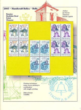 BRIEFMARKEN DIE TSCHECHISCHE REPUBLIK 2005-2007 (PRÄSENTATION DEN DRUCKTECHNIKEN) – Blatt 19