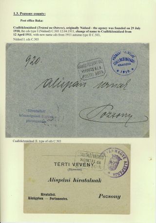 RAZÍTKA POŠTOVEN NA ŽITNÉM OSTROVĚ 1902-1921 – list 5