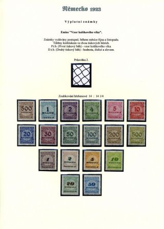 NĚMECKO 1923 (ŘÍJEN A LISTOPAD), VYDÁNÍ "VZOR KOŠÍKOVÉHO VÍKA" – list 2