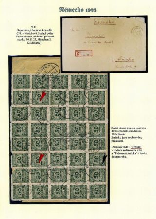 NĚMECKO 1923 (ŘÍJEN A LISTOPAD), VYDÁNÍ "VZOR KOŠÍKOVÉHO VÍKA" – list 72