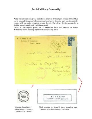 MILITARY CENSORSHIP IN IMPERIAL RUSSIA 1904-1917 – sheet 11