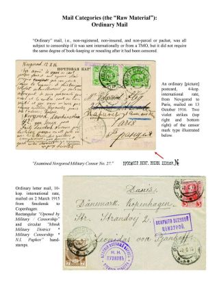 MILITARY CENSORSHIP IN IMPERIAL RUSSIA 1904-1917 – sheet 21