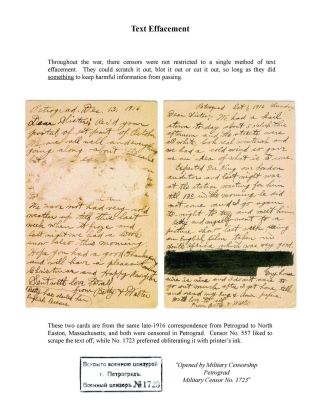 MILITARY CENSORSHIP IN IMPERIAL RUSSIA 1904-1917 – sheet 36