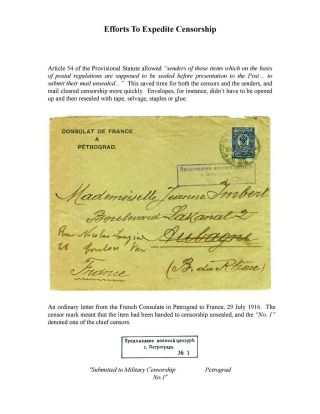 MILITARY CENSORSHIP IN IMPERIAL RUSSIA 1904-1917 – sheet 39