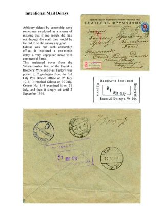 MILITARY CENSORSHIP IN IMPERIAL RUSSIA 1904-1917 – sheet 46