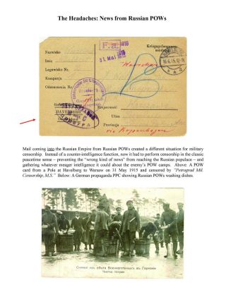 MILITARY CENSORSHIP IN IMPERIAL RUSSIA 1904-1917 – sheet 50